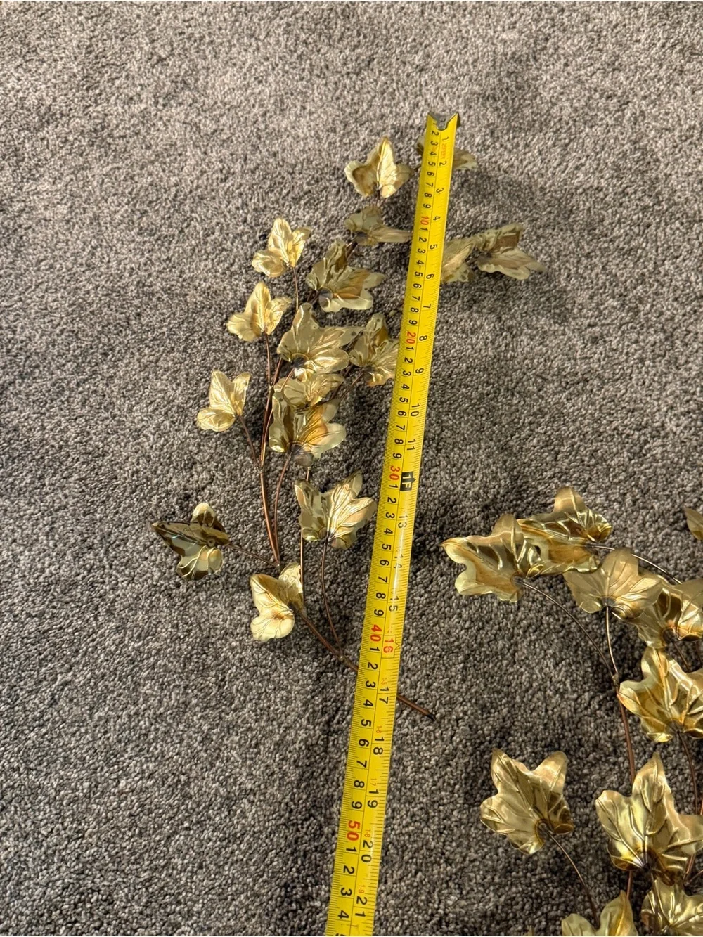 Gold Leaf Wall art lot of 4 - Decorative Home Wall Decor